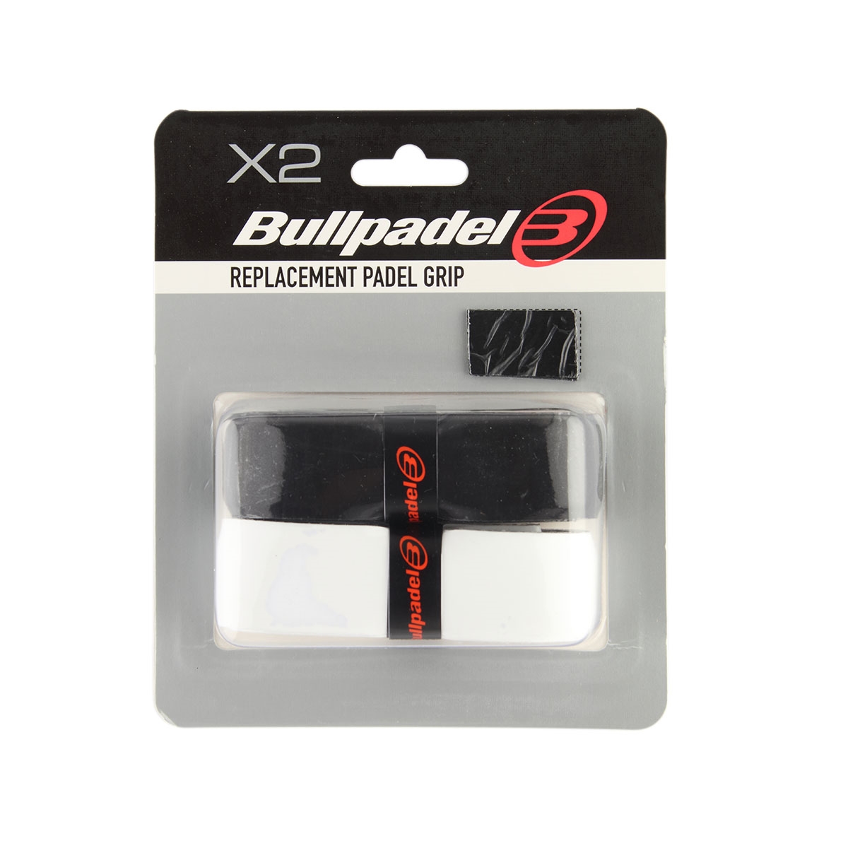 Replacement Padel Posts Bullpadel Replacement Padel Grip Sort/Hvid 2-Pak - PadelXpert