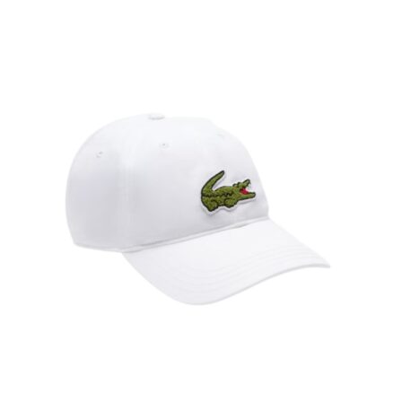 Lacoste Crocodile Badge Cotton Twill Cap White