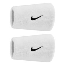 Nike Swoosh Classic Doublewide Wristbands 2-Pack White/Black