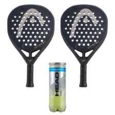 Head Padel Set (2 x Head Extreme Touch + Head Padel Pro+ 3 stk.)